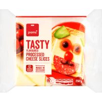 Pams Tasty Flavoured Processed Cheese Slices 250g