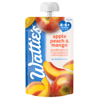 Wattie's For Baby Apple Peach & Mango 4-6+ Months Pureed 120g
