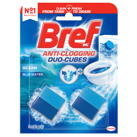 Bref Duo-Cubes Ocean 2 In 1 Formula Cistern Toilet Cleaner Block 100g