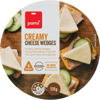 Pams Creamy Cheese Wedges 120g