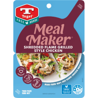 Tegel Free Range Meal Maker Shredded Flame Grilled Style Chicken 100g