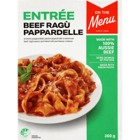 On The Menu Entree Beef Ragu Pappardelle 260g