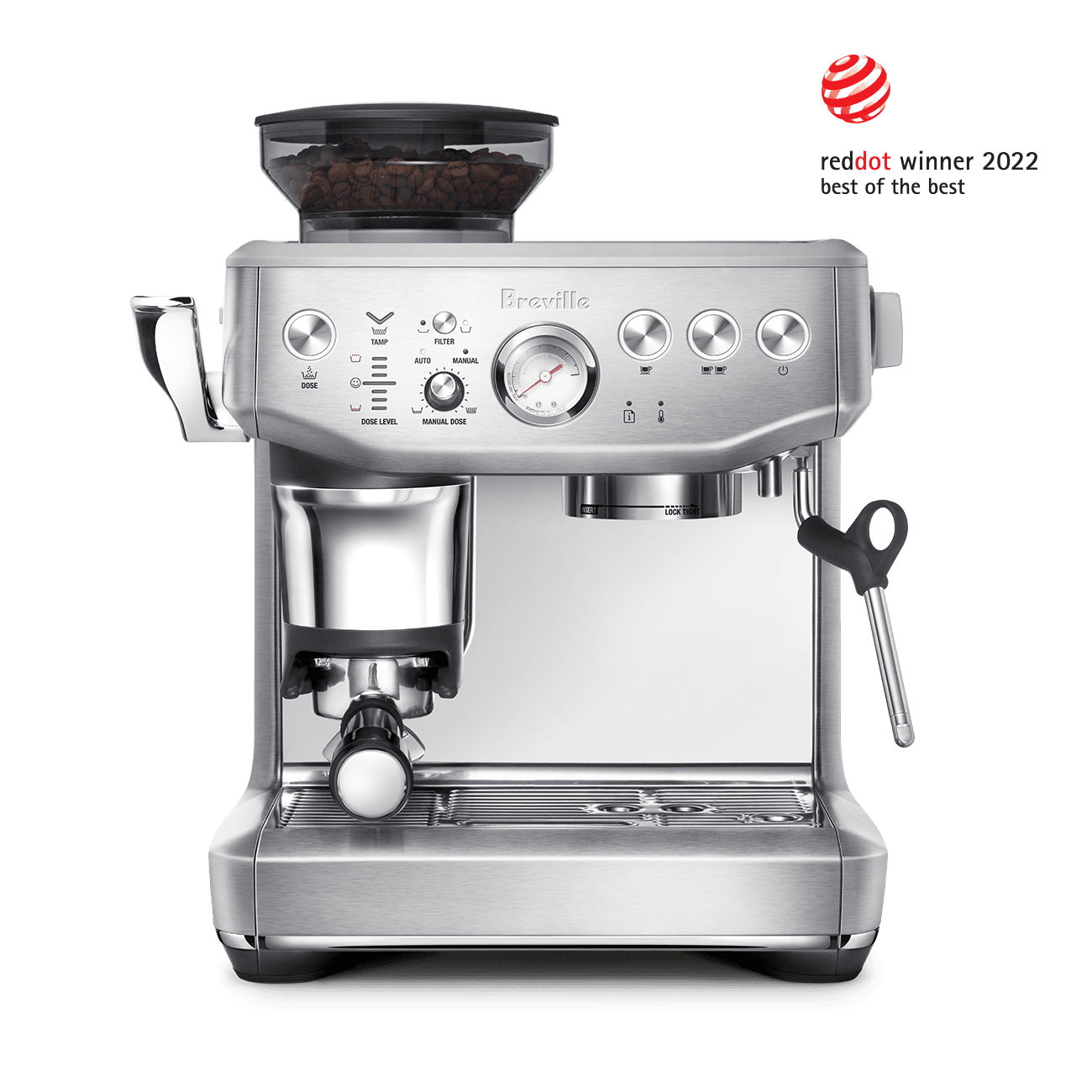 Breville Barista Express Impress Espresso Machine — Brushed Stainless